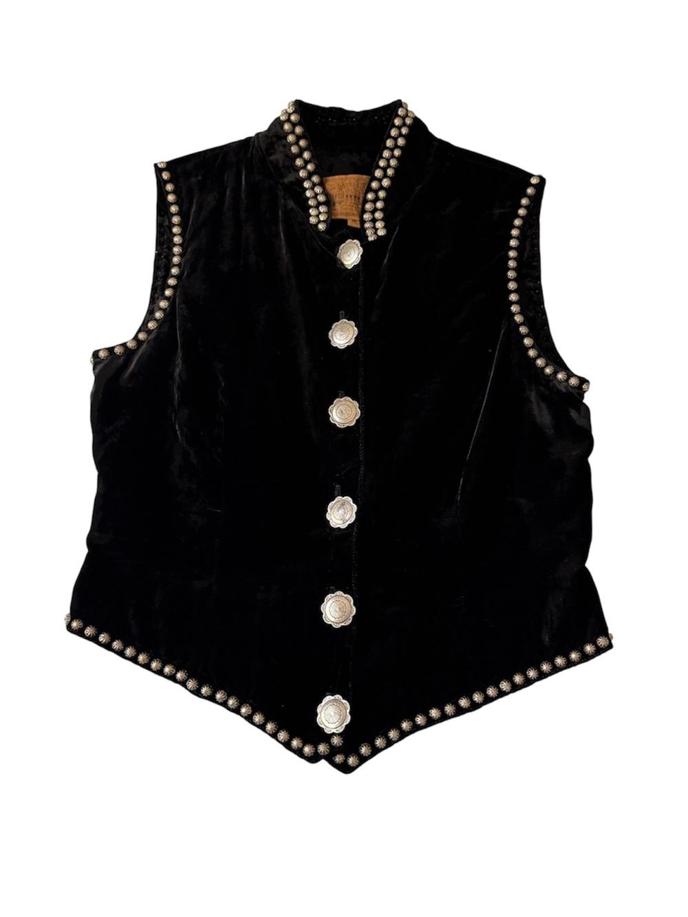 Double D Ranch Wear Black Velvet Vest Size M